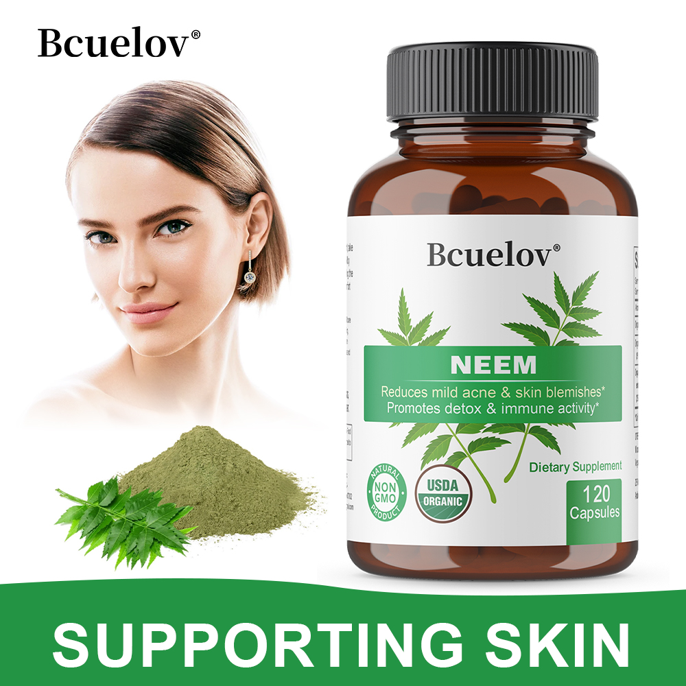 Herbal And Wellness - Capsule di Foglie di Neem Biologiche,